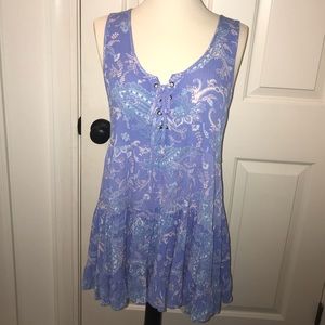 vestique purple patterned tank top